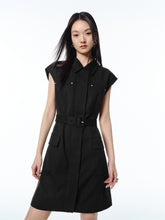 Women's Utility Knee-Length Belted Dress